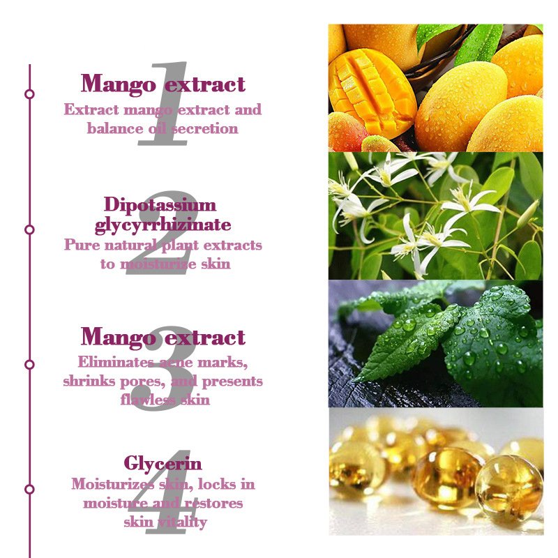 Hot selling natural plant oil control pore shrinking acne removing printing whitening and repairing face cream