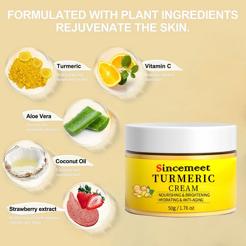 Private Label Face Cream Organic Turmeric The Best Turmeric Face Dark Spot Remover Acne Cream Turmeric Face Whitening Cream