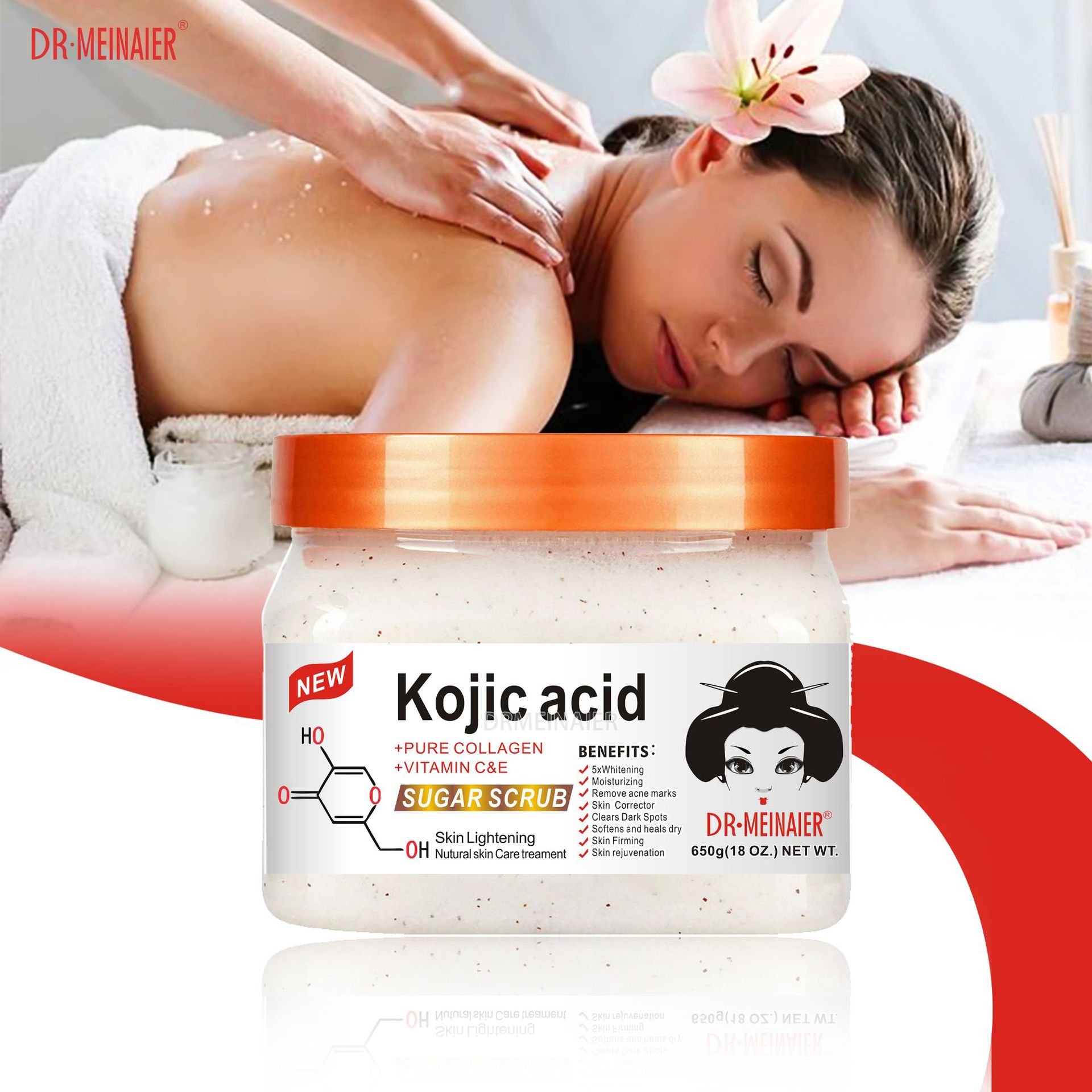 Private Label Skin Whitening Dark Spot Serum Face Cream For Dark Skin Women Bleaching Body Lotion Kojic Acid Skin Care Set