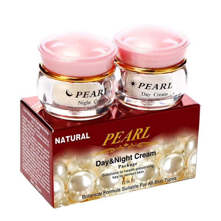 Natural Pearl Skin Care Cream Set,Moisturizing Whitening Brightening Day Cream And Night Cream For Women