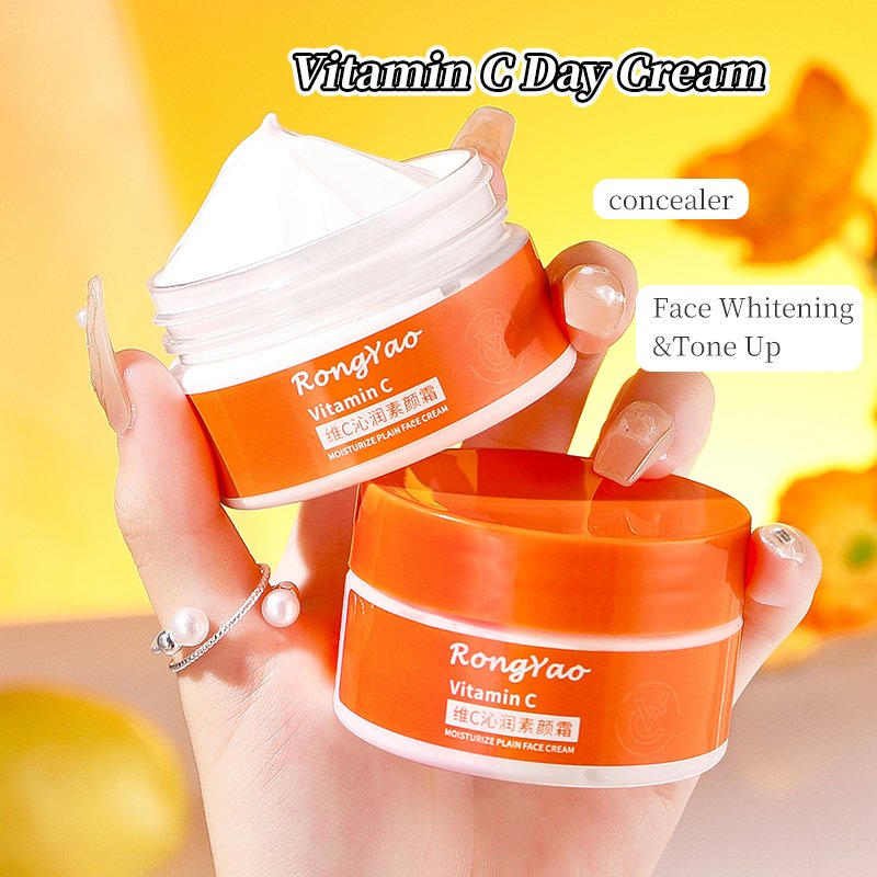 Rongyao Vitamin C Face Cream for skin Whitening Day Cream Spots Vitamin C Moisturizing Concealer Face Whitening Cream