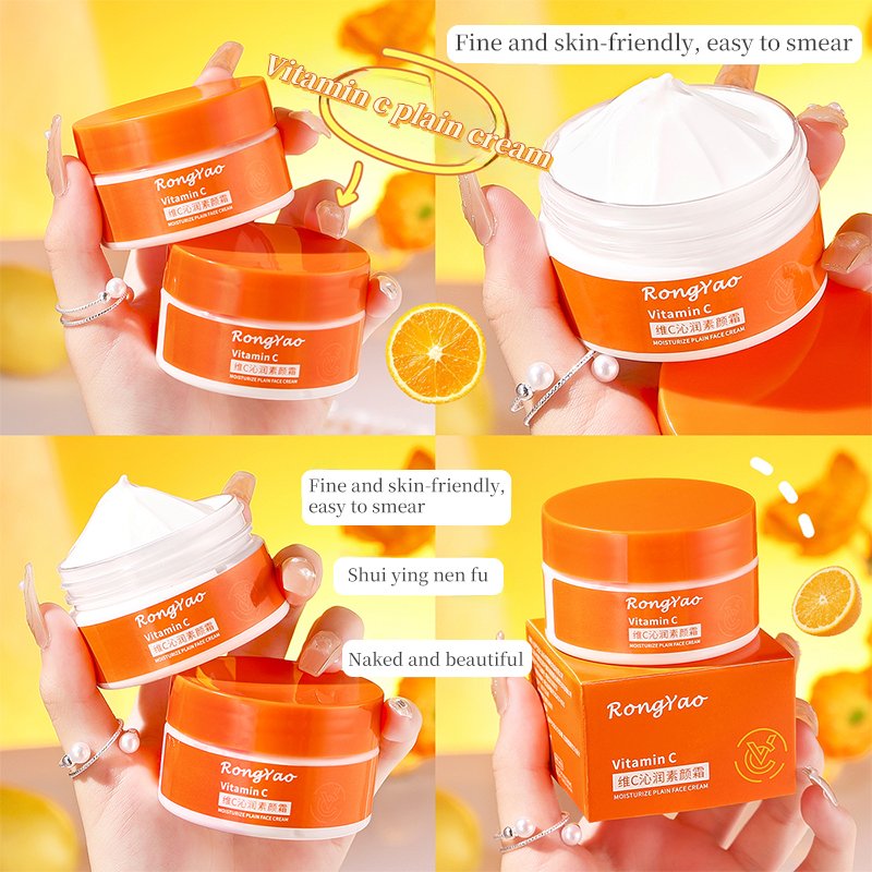 Rongyao Vitamin C Face Cream for skin Whitening Day Cream Spots Vitamin C Moisturizing Concealer Face Whitening Cream