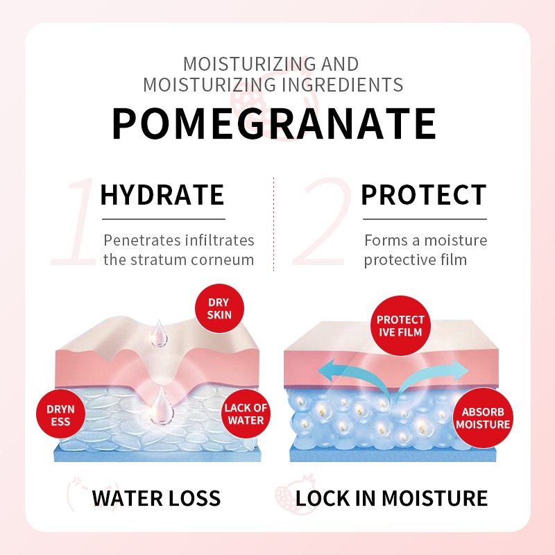 SADOER Wholesale Pomegranate Fresh Brightening Crema Facial Aloe Vera Vitamin C Hydrating Moisturizing OEM ODM Korean Face Cream