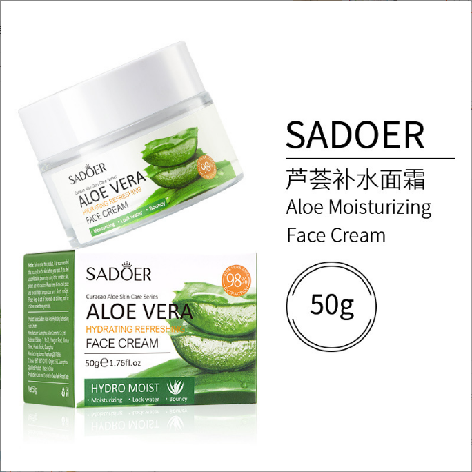 SADOER Wholesale Pomegranate Fresh Brightening Crema Facial Aloe Vera Vitamin C Hydrating Moisturizing OEM ODM Korean Face Cream