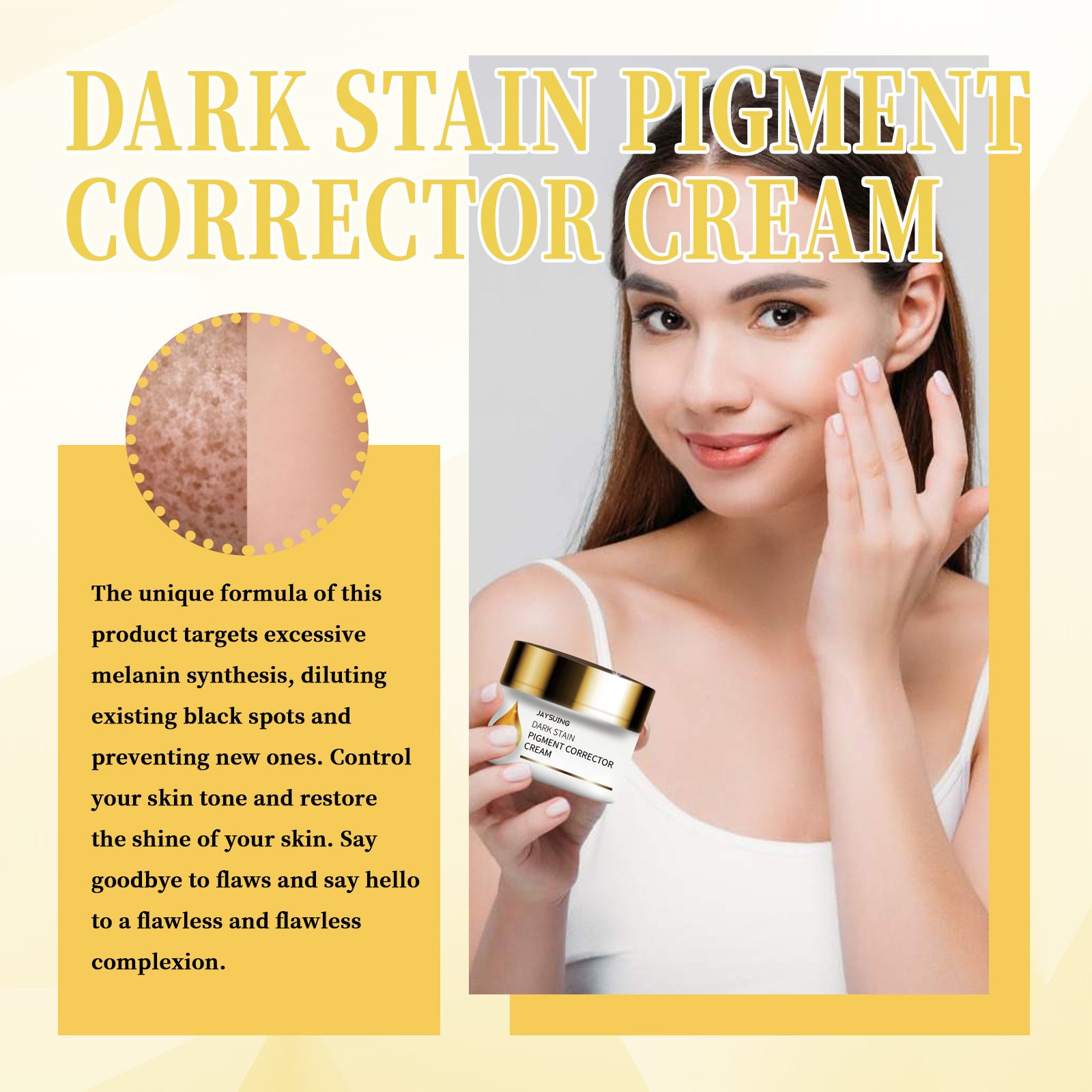 Jaysuing Dark Spot Correction Cream Fade Spots Freckles Dark Spot Brightening Skin Beauty Moisturizing Repair Brightening Cream