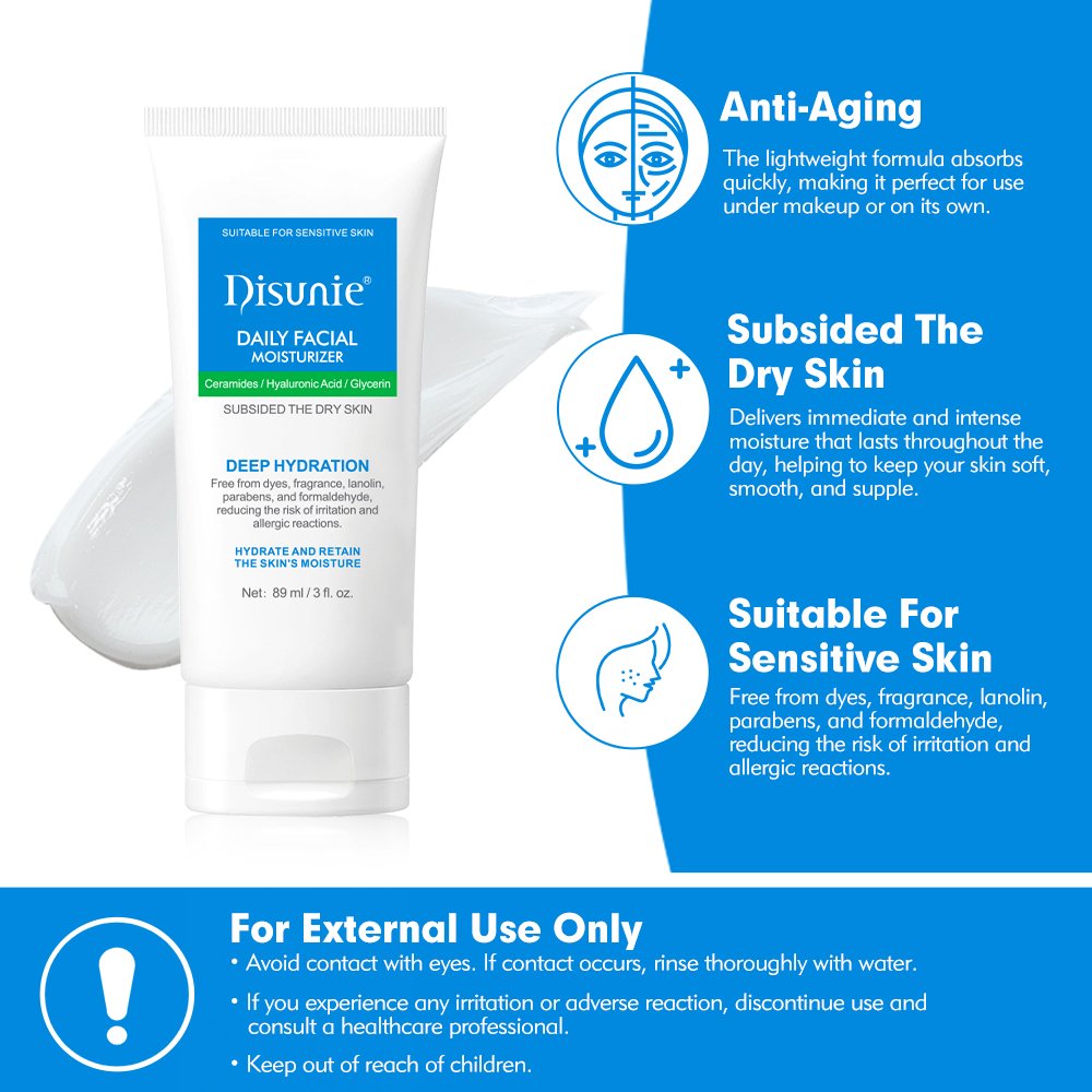 Daily 89 ml Facial Moisturizer Cream With 5 Key Ceramide Squalane For Anti-aging Glowing Best Face Cream For Face Fair Dry Skin