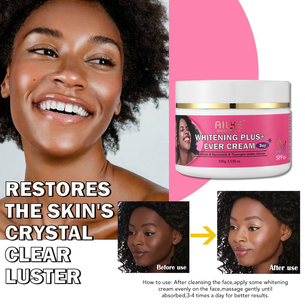 Private Label perfumed Cream 100% Pure Organic Skin Lightening Moisturizing Spf 30 Inhibits Melanin Face Cream