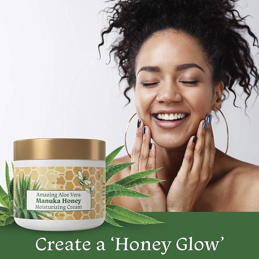 OEM Organic Skin Whitening Aloe Vera Manuka Honey Moisturizing Face Cream