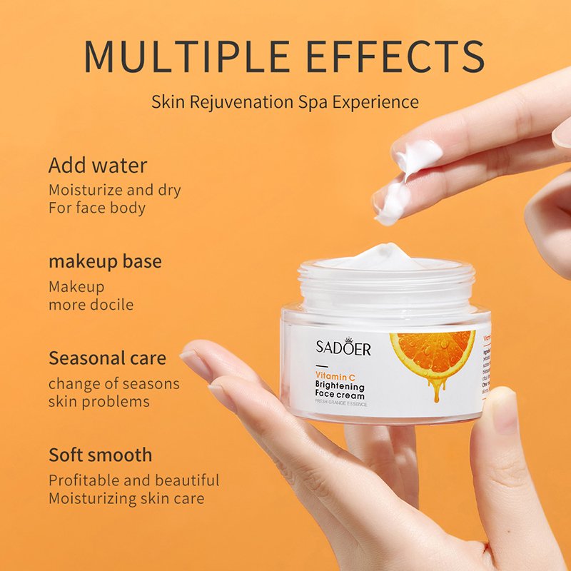 Wholesale Private Label Cream Face SADOER Vitamin C Moisturizing Hydrating essence face cream for skin care