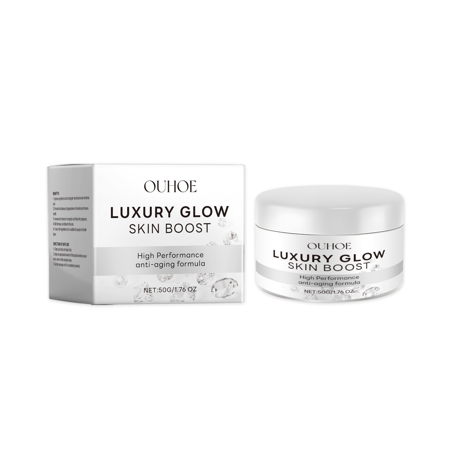 OUHOE Luxury Glow skin Boost Deep Moisturizing leaving skinhydrated and smooth,Brighten skin Tone face cream 50g