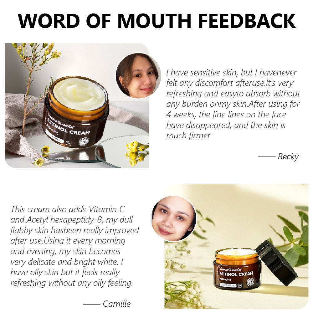 VIBRANT GLAMOUR 30g Retinol Face Cream Anti Wrinkle Firming Skin Retinol Face Cream