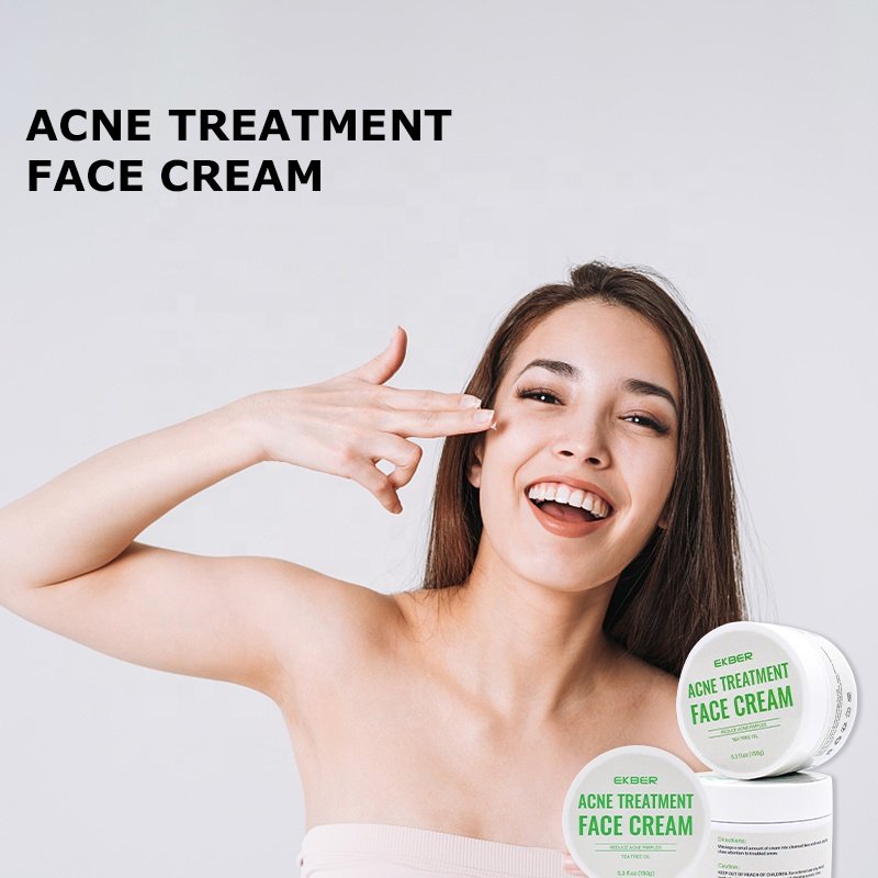 New Private Label Luxury Organic Anti Acne Face Cream Whitening Cream Plant Extract Anti-acne Organic Repair Face Cream