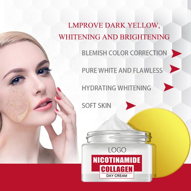 OEM 50g Anti Freckle Removal Dark Spot Day Night Nicotinamide Collagen Facial Cream Whitening Face Cream
