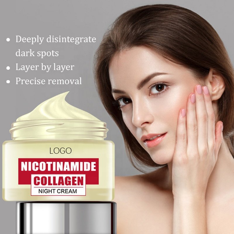 OEM 50g Anti Freckle Removal Dark Spot Day Night Nicotinamide Collagen Facial Cream Whitening Face Cream