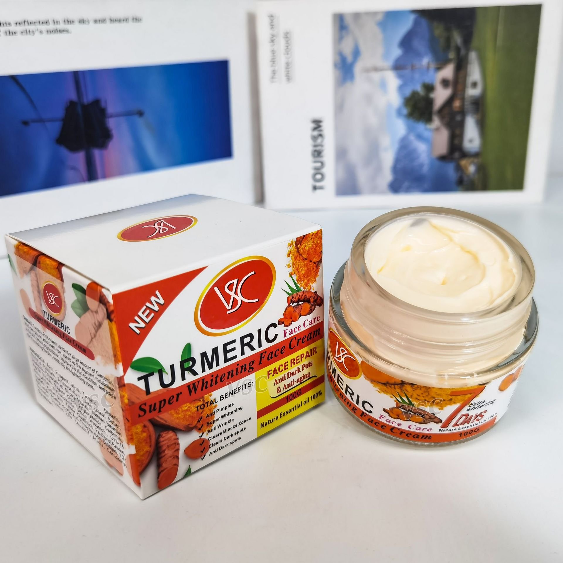 Custom Turmeric Face Cream Firming Face Cream Skin Whitening Turmeric Facial Cream