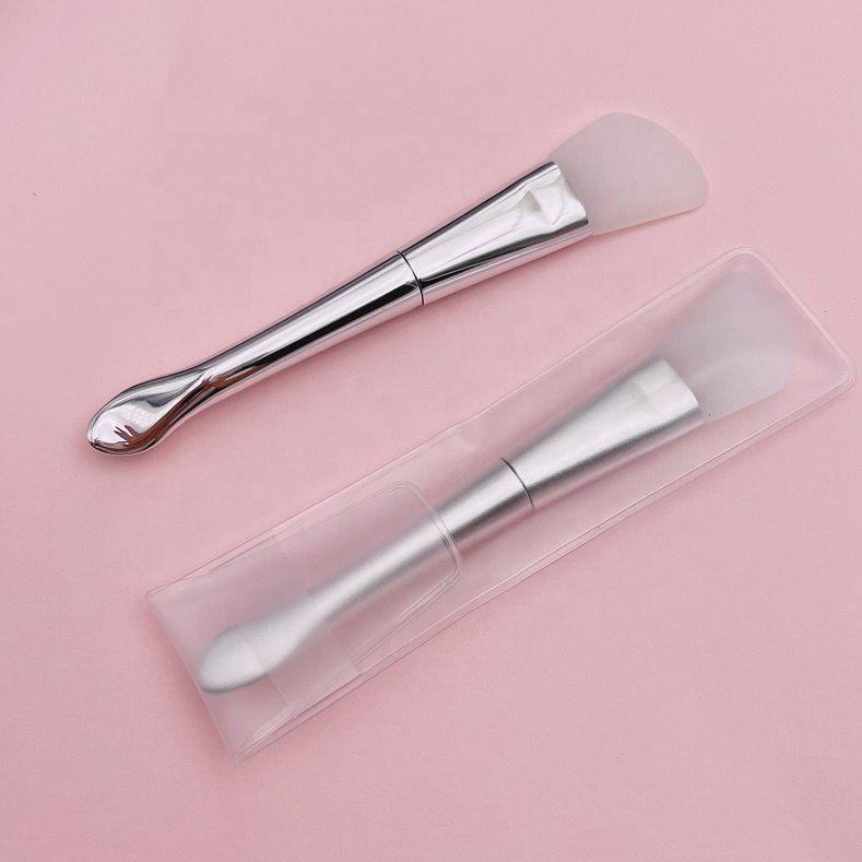2024 Custom Logo Beauty Makeup Cosmetic Scoop Silicone Mask Face Cream Mixing Spatula Spoon