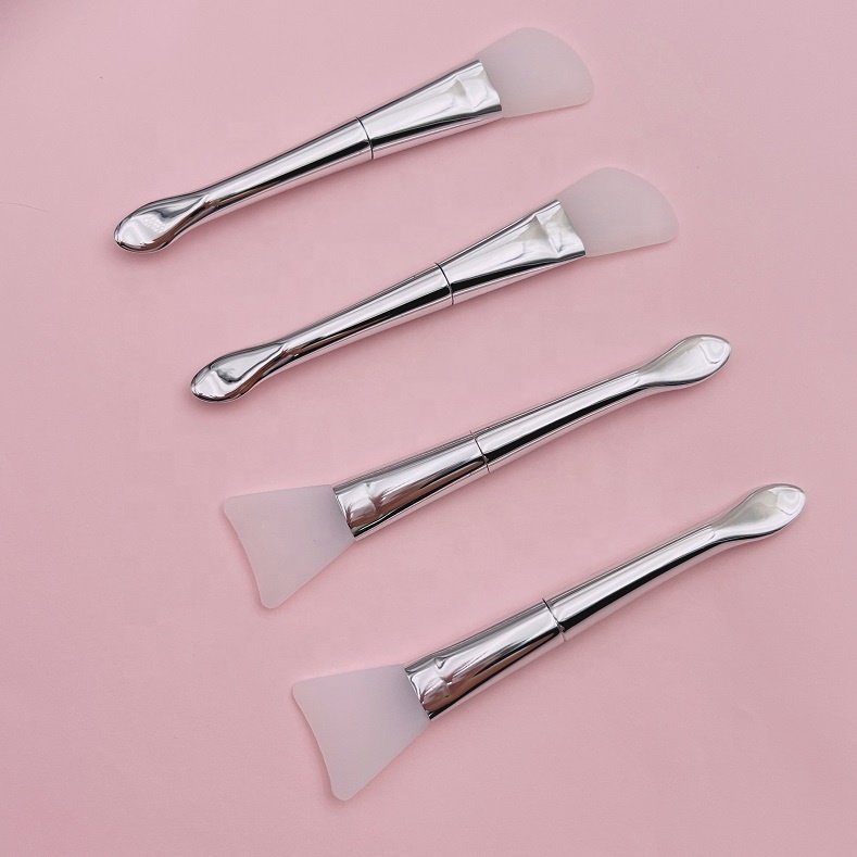 2024 Custom Logo Beauty Makeup Cosmetic Scoop Silicone Mask Face Cream Mixing Spatula Spoon
