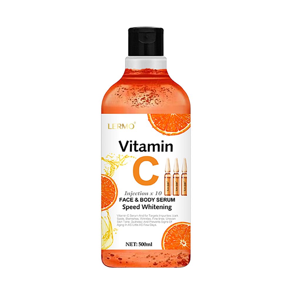 LERMO 500ml Oem/odm Vitamin C Arbutin Face Serum Organic Firming Whitening Moisturizing Lighting Dark Spot Face Serum