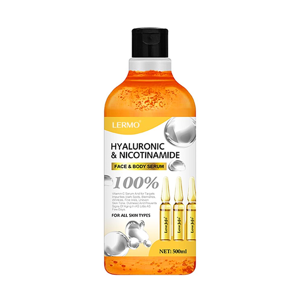LERMO 500ml Oem/odm Vitamin C Arbutin Face Serum Organic Firming Whitening Moisturizing Lighting Dark Spot Face Serum