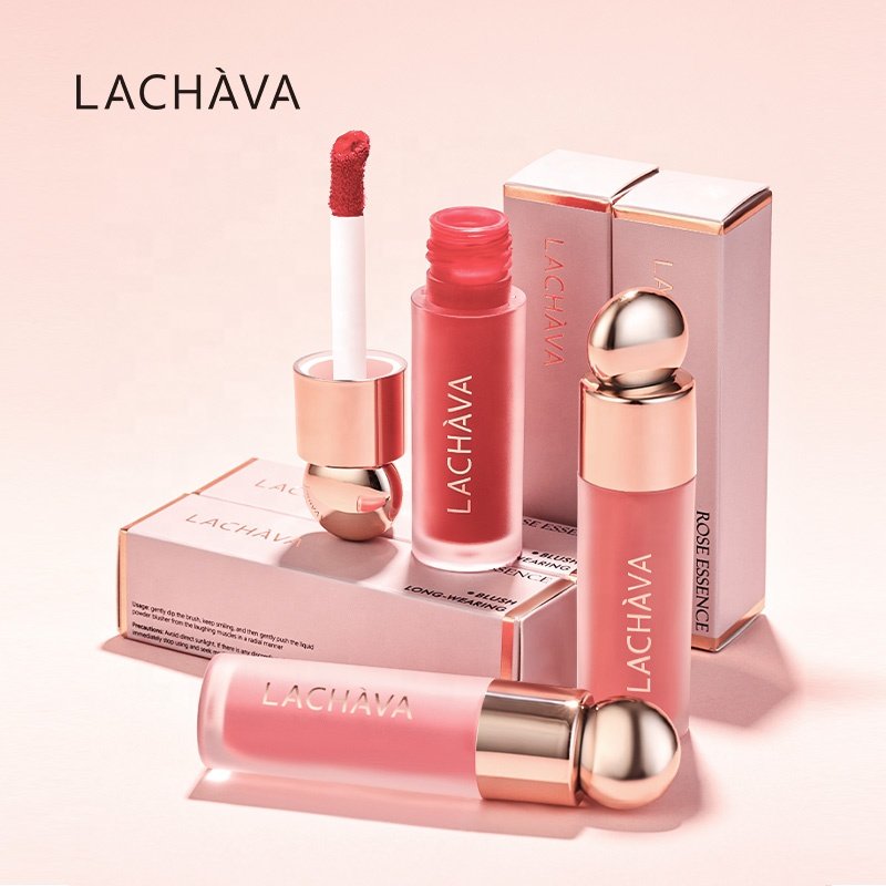 Wholesale 13 Colors Vegan Waterproof Blush Cream Makeup Liquid Blusher Lip Eye Cheek Tint Face Vegan Private Label Velvet Blush