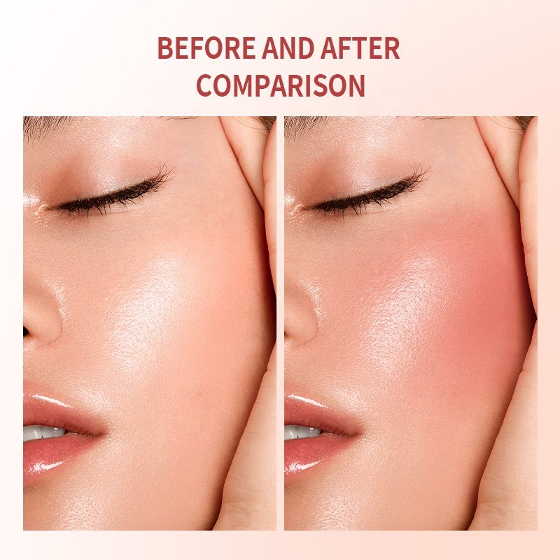 Wholesale 13 Colors Vegan Waterproof Blush Cream Makeup Liquid Blusher Lip Eye Cheek Tint Face Vegan Private Label Velvet Blush