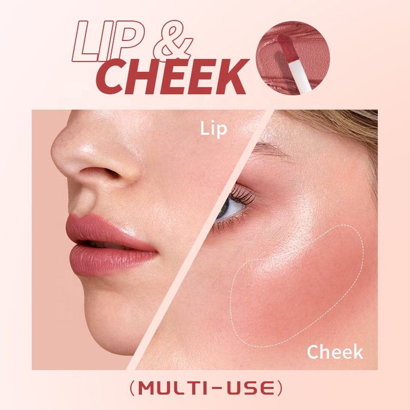 Wholesale 13 Colors Vegan Waterproof Blush Cream Makeup Liquid Blusher Lip Eye Cheek Tint Face Vegan Private Label Velvet Blush