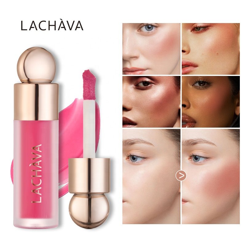 Wholesale 13 Colors Vegan Waterproof Blush Cream Makeup Liquid Blusher Lip Eye Cheek Tint Face Vegan Private Label Velvet Blush