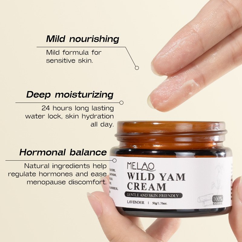 natural organic Hormone skin balance moisturizing wild yam face cream for women Anti-wrinkle nourishing antiwrinkle cream