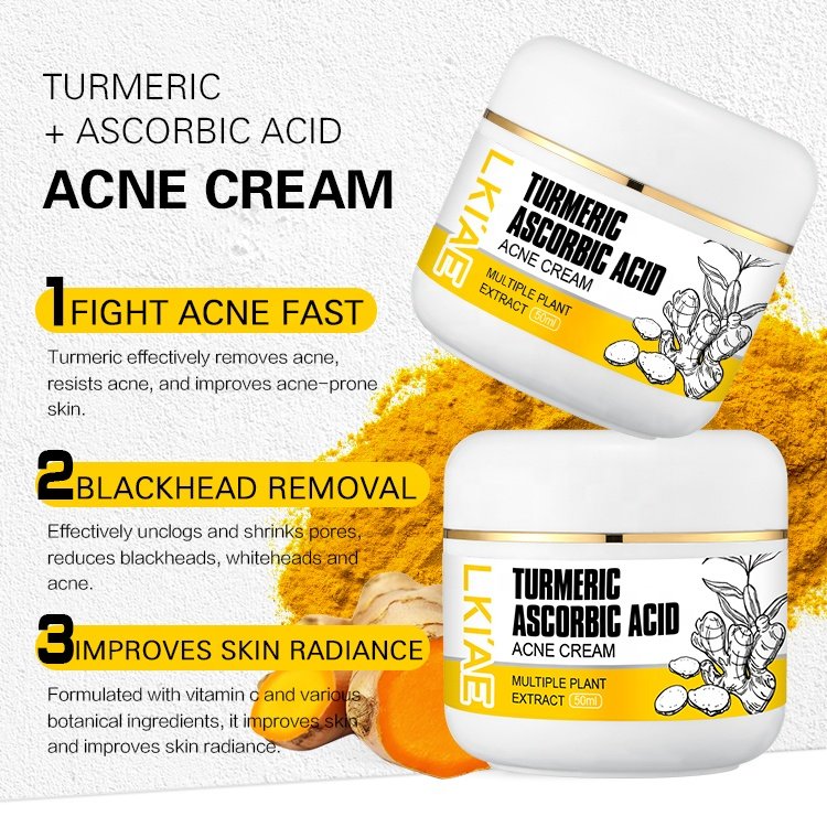Turmeric Face Cream Dark Spots Eraser Oil Control Even Skin Tone Fades Blemishes Acne Remove Whitening Face Cream