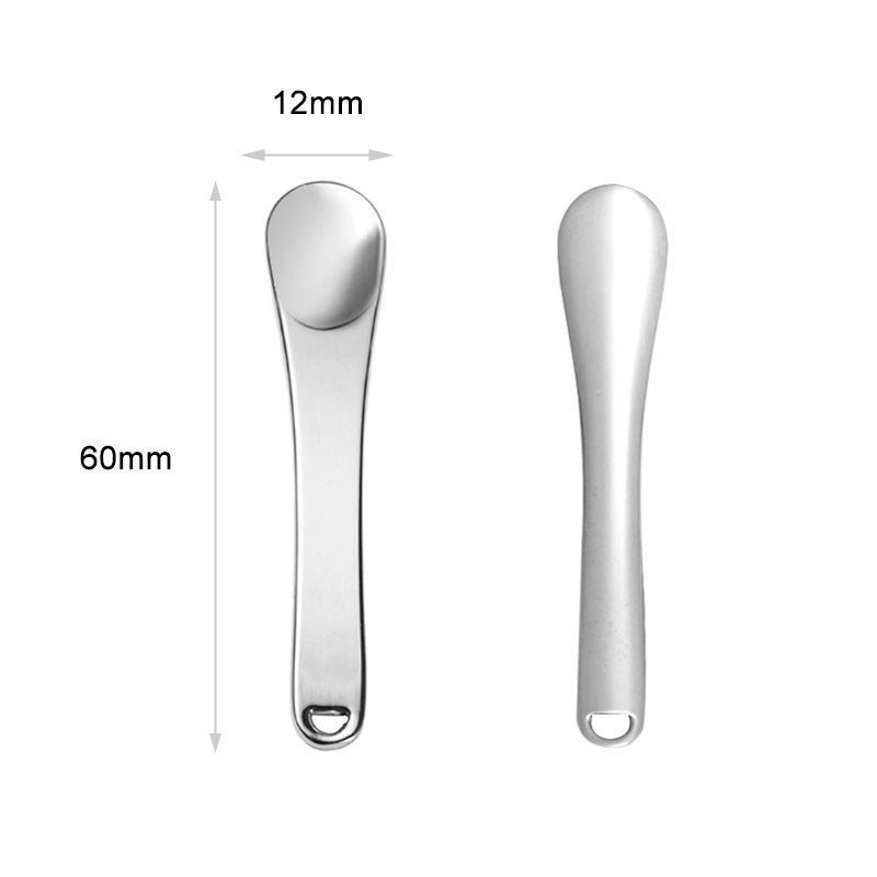 Facial Mask Spoon 60mm Gold Metal Cosmetic Spatula Small Skincare Face Cream Cosmetic Spoon