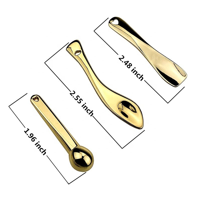 2024 Hot Selling Tiny Eye Cream Sticks Small Metal Mini Mask Rose Gold Cosmetic Spoon