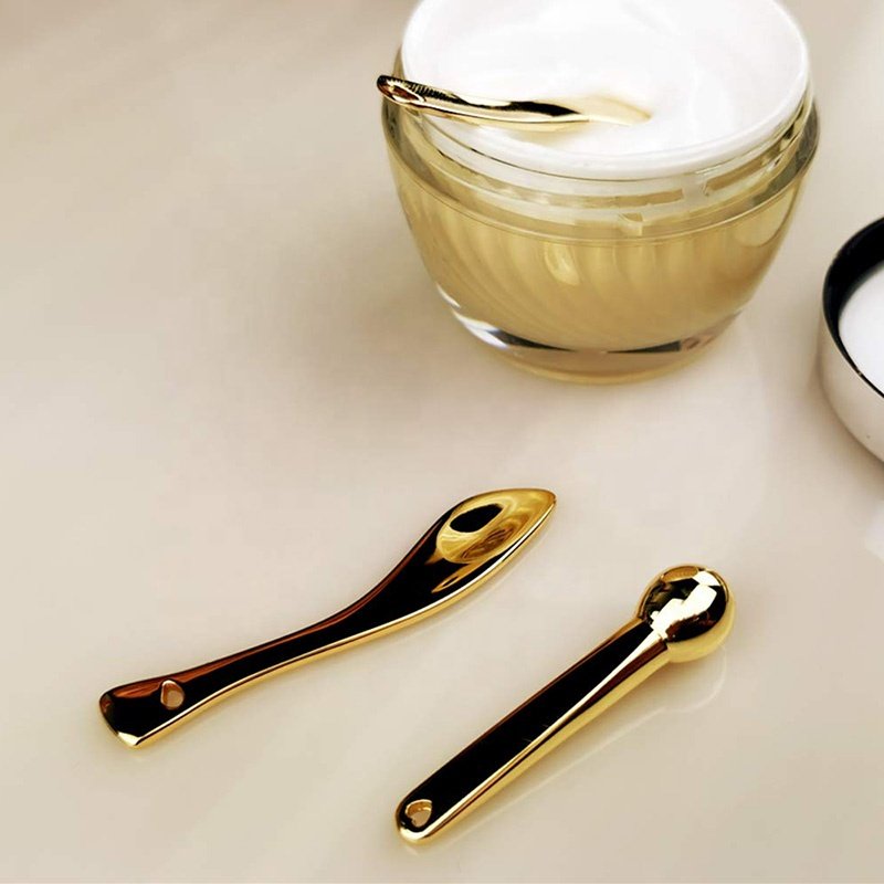 2024 Hot Selling Tiny Eye Cream Sticks Small Metal Mini Mask Rose Gold Cosmetic Spoon