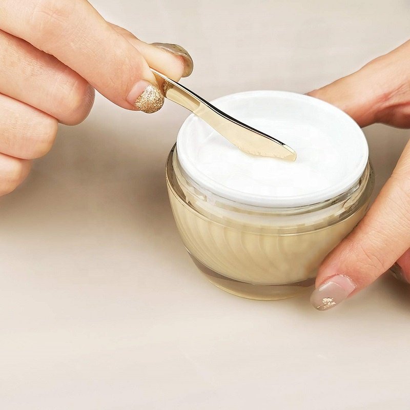 2024 Hot Selling Tiny Eye Cream Sticks Small Metal Mini Mask Rose Gold Cosmetic Spoon
