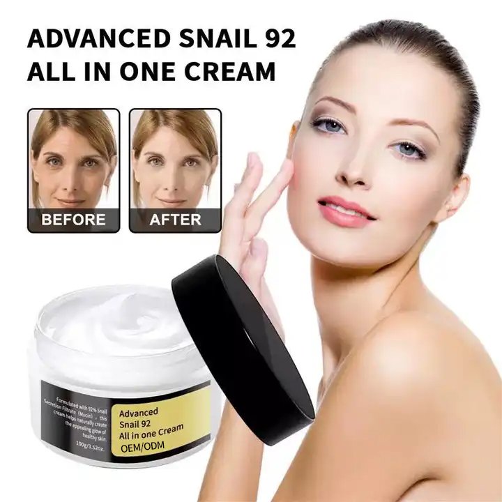 OEM Face Cream in One Advanced Face Repair Recovery Skin Whitening Moisturizer Cream 100g(no Box) Advanced Snail 92 All Day ODM