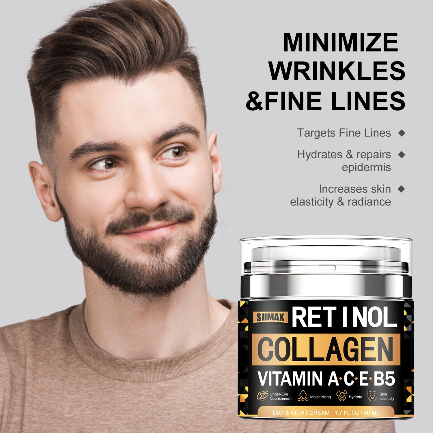 Sumax Collagen Men Face Cream Moisturizer
