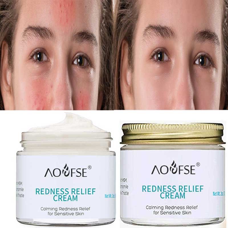 Private Label Sensitive Skin Calming Soothing Redness Relief Face Cream Moisturizer for Dry Skin