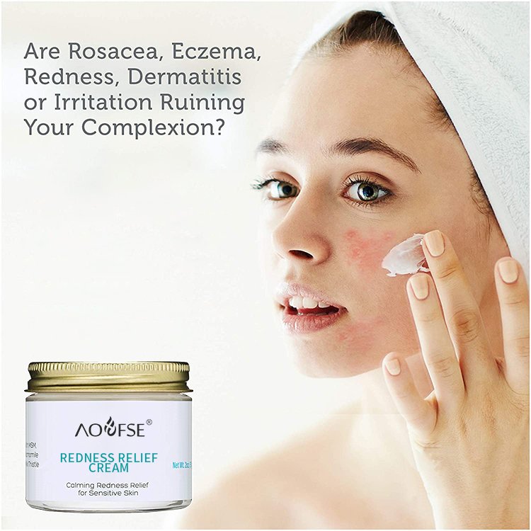Private Label Sensitive Skin Calming Soothing Redness Relief Face Cream Moisturizer for Dry Skin