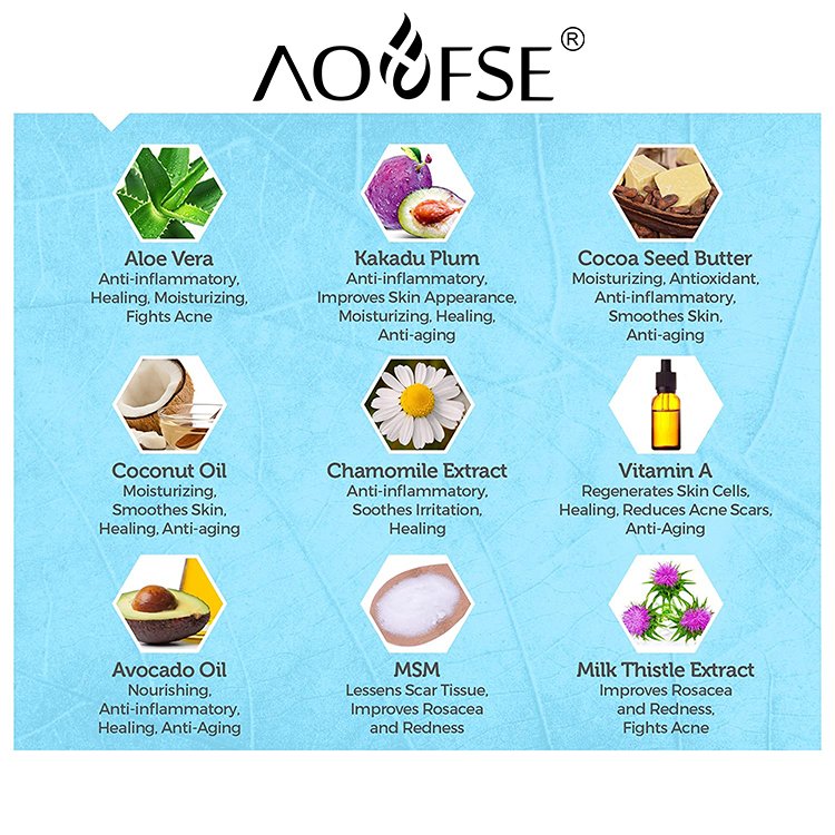 Private Label Sensitive Skin Calming Soothing Redness Relief Face Cream Moisturizer for Dry Skin