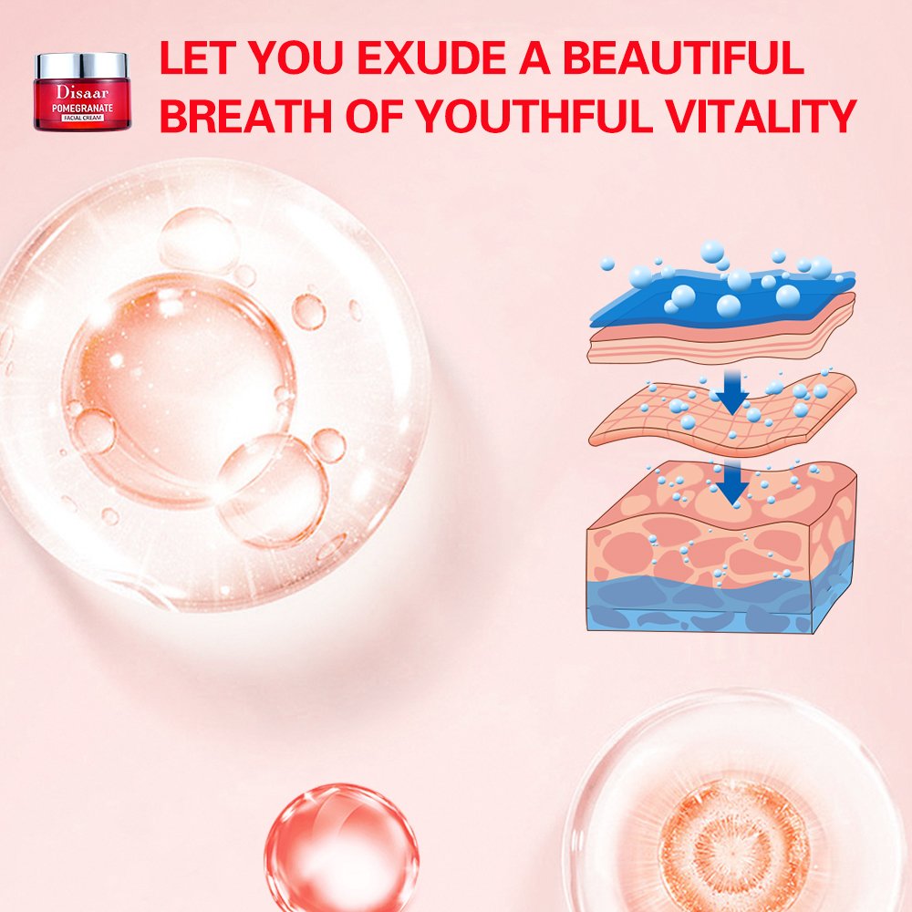 Pomegranate & Vitamin E & Retinol Beauty Face Cream Moisturizer Antiaging Lighten Spots Cream for Women