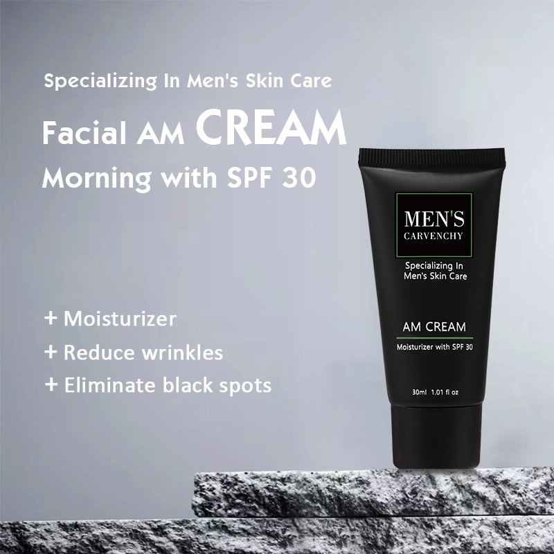 CARVENCHY Organic Male Anti Acne Face Cleanser Wash Scrub Mens Moisturizing Skincare Kit Men's Skin Care Sets