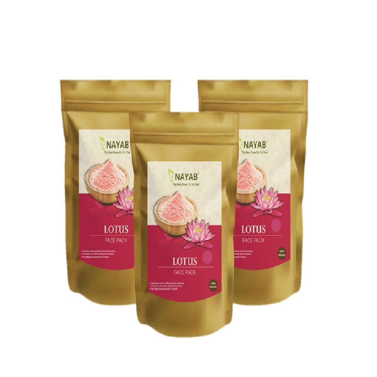 Organic Lotus Powder Mask for Face Nose Neck Feet Beauty Nourishment from Nature's Blossom Skin and Hair Care Cream