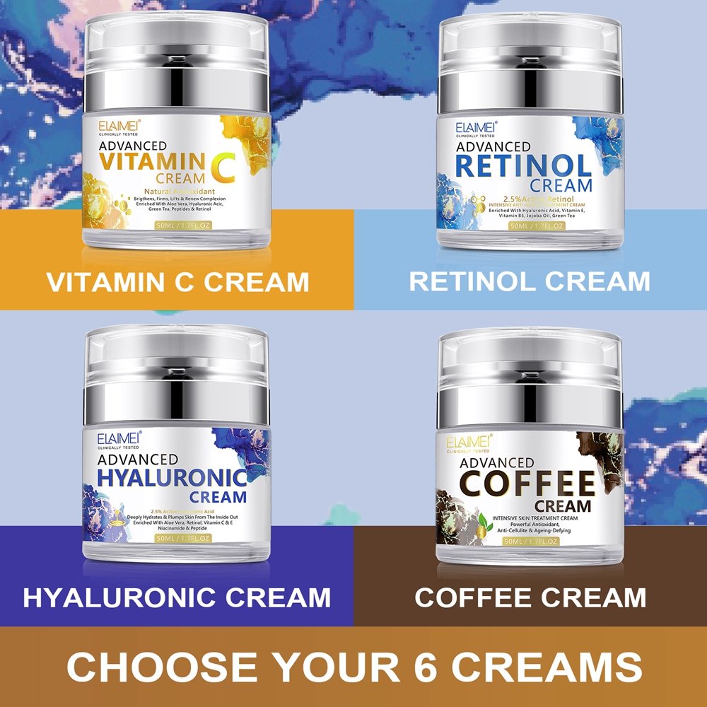 Moisturizing Facial Cream Anti Aging Acne Lifting Instant Removal Wrinkle Moisturizer Hyaluronic Acid Collagen Face Cream