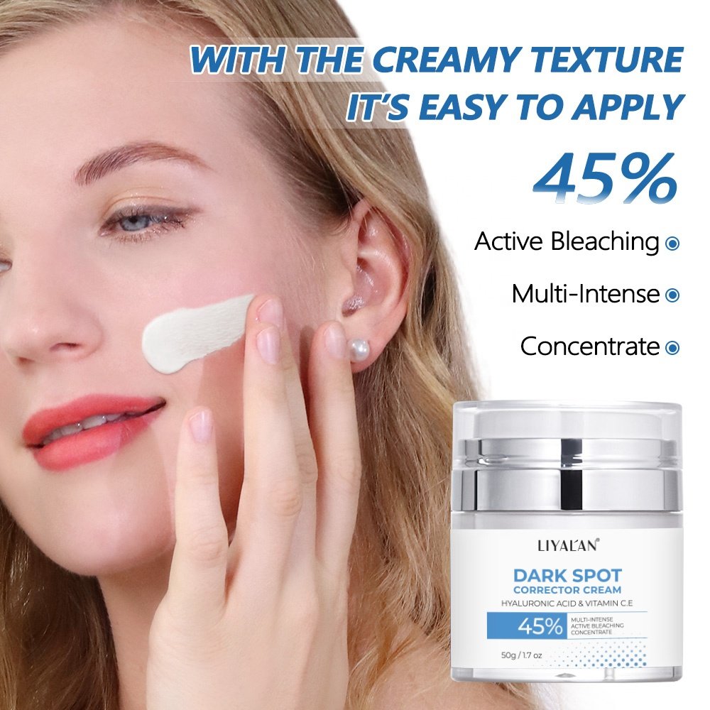 Facial Lightening Freckle Blemish Pimples Melasma Dark Spot Corrector Remover Face Cream for Dark Skin