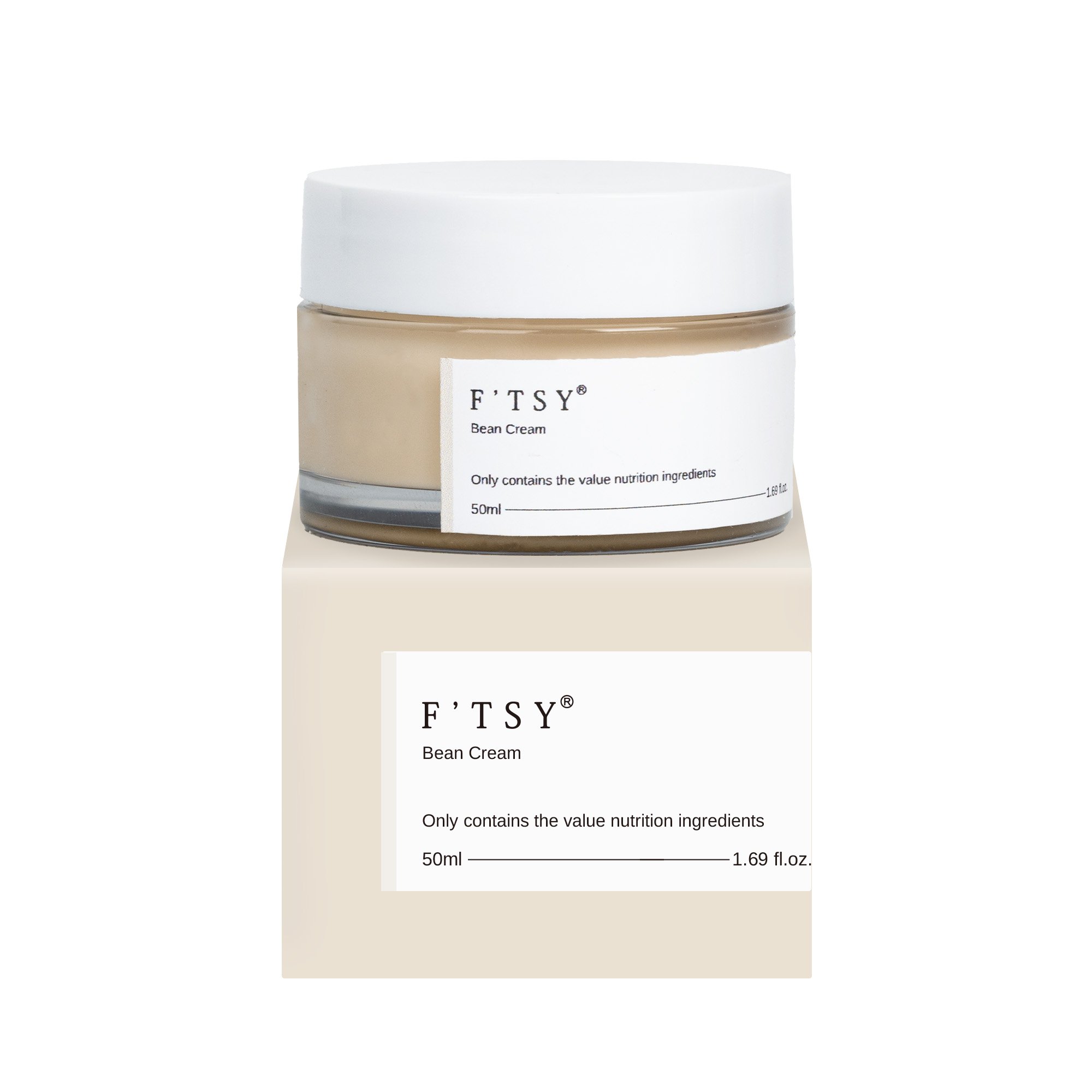 OEM Bean Face Cream Hydrating And Moisturizing Skincare Bean Cream Bran Face Cream For Day And Night Use