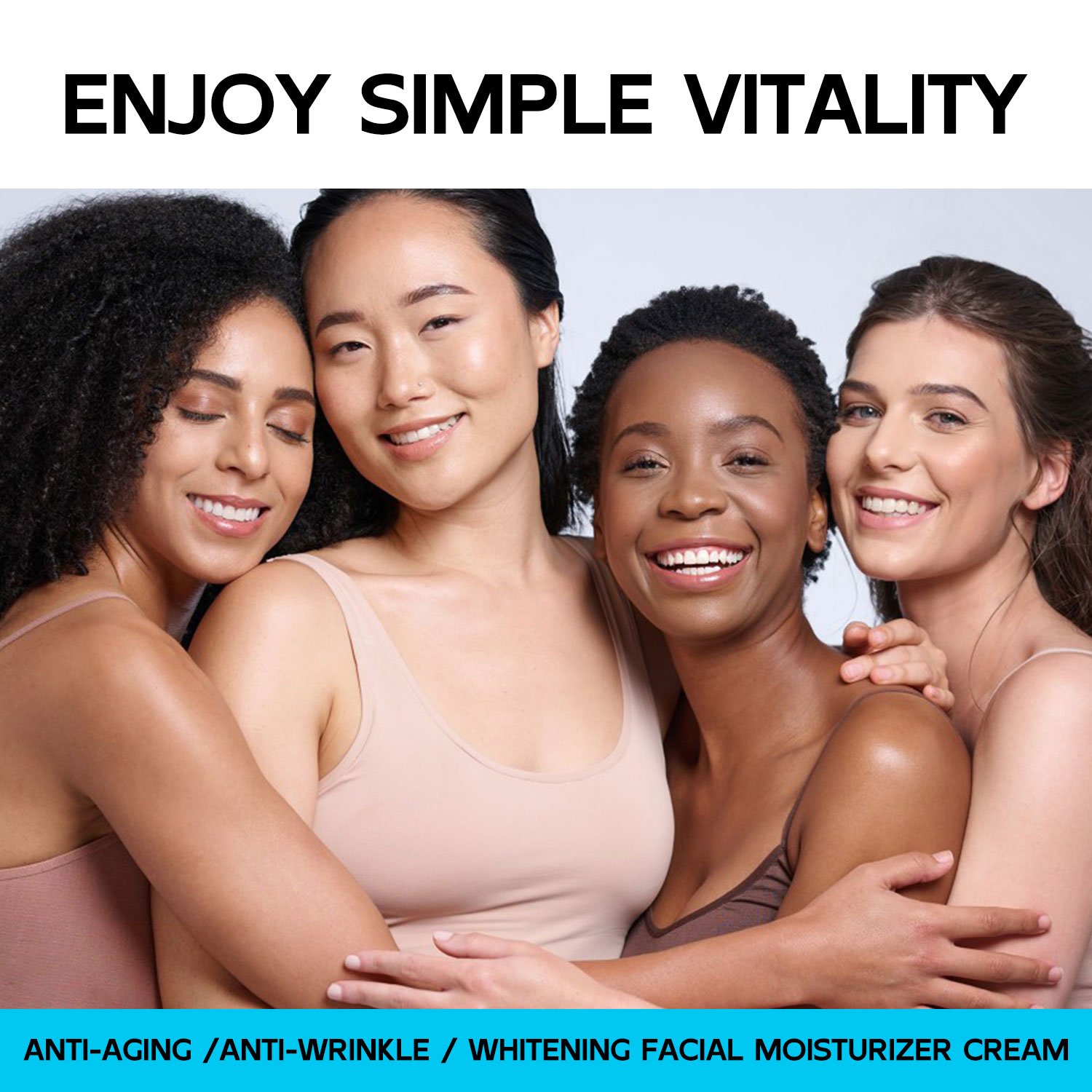 RUOALL Face Moisturizer Collagen Cream - Anti Aging Neck and Decollete - Night Face Cream - Moisturizing, Recovery - 1.7oz