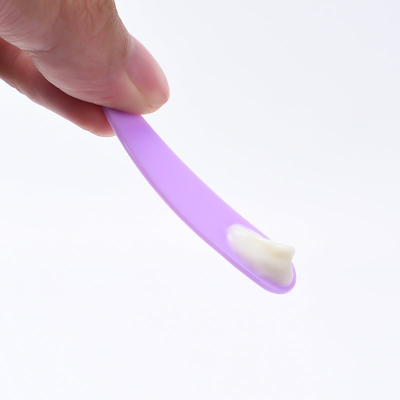Custom White Pink Purple Green Black Plastic Spatula Face Cream Mask Mixing Spoon Cosmetic Spatulas Makeup Spoon