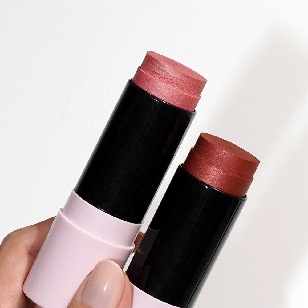 Wholesale Face Contour Blush and Lip Cheek Tint Makeup Creamy Highlighter Blusher Stick Custom Logo Pigmented Vegan Cream Blush