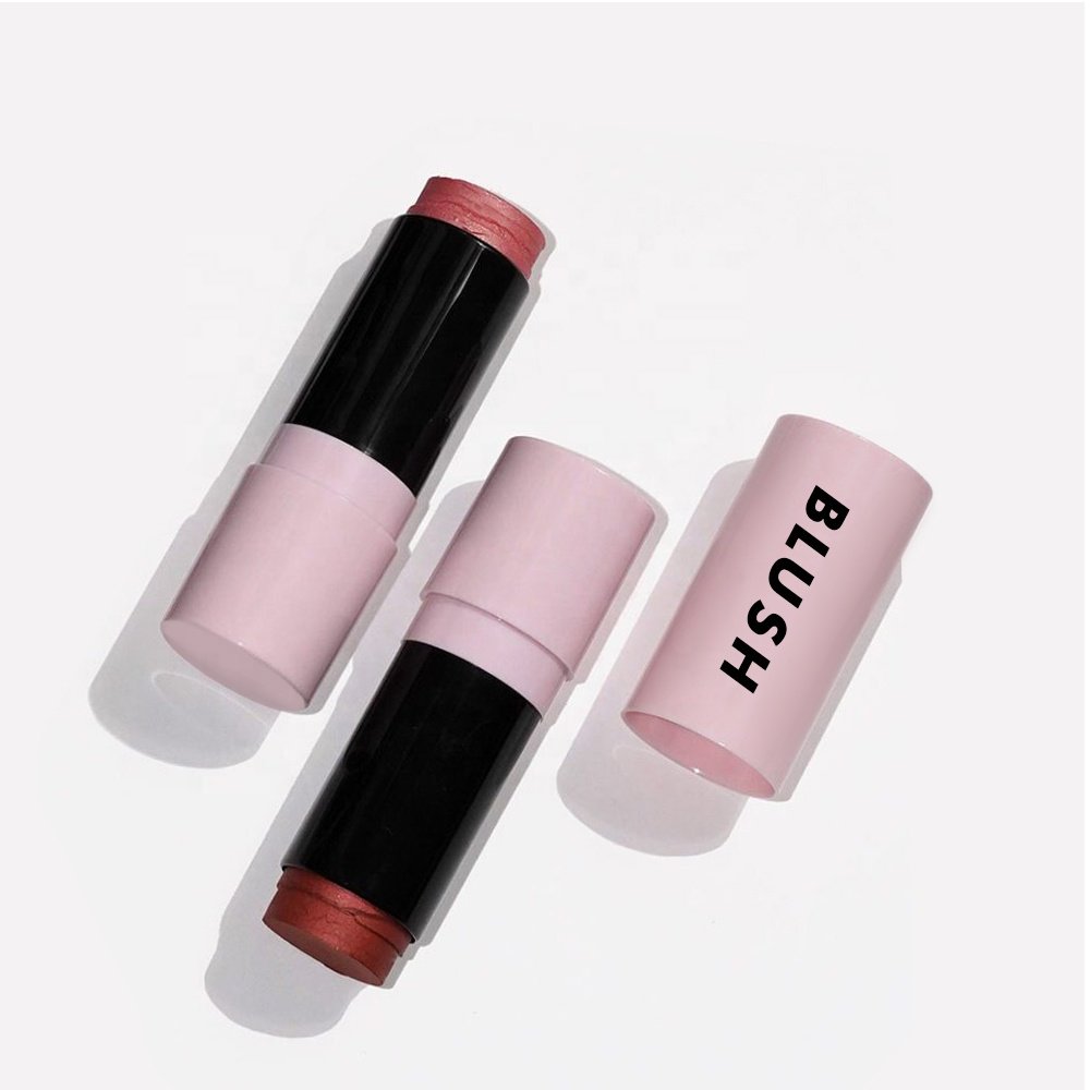 Wholesale Face Contour Blush and Lip Cheek Tint Makeup Creamy Highlighter Blusher Stick Custom Logo Pigmented Vegan Cream Blush