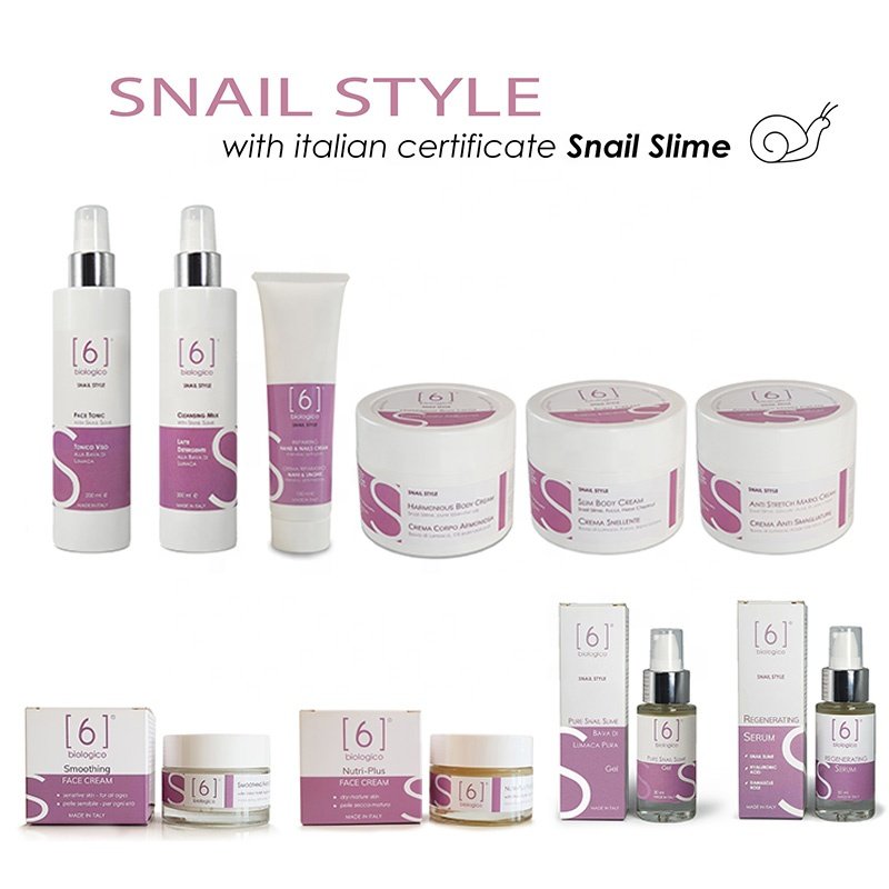 Italian Cosmetics Line of Snail Mucin Skin Care Body and Face Creams - Cruelty Free