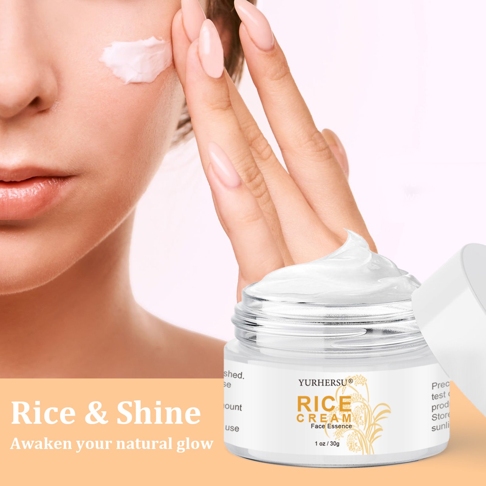 Private Label Korean Skin Care Deep Nourishing Face Whitening Cream Rice Cream